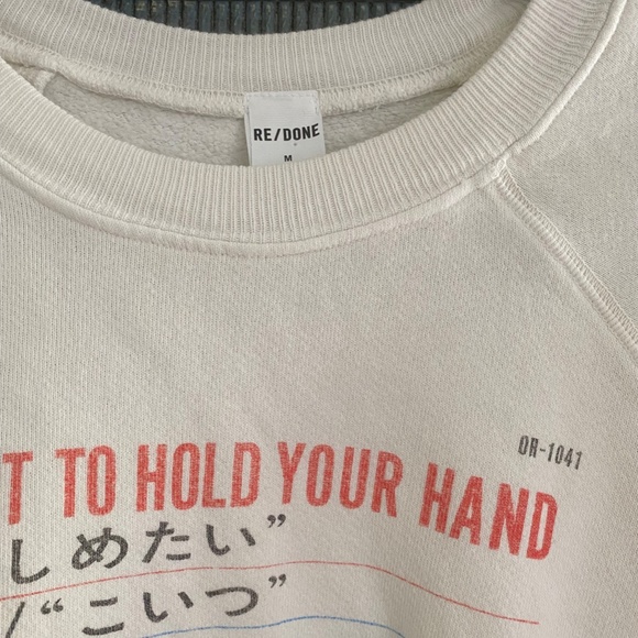 RE/DONE Beatles Hold Your Hand limited edition sweatshirt size M - Picture 4 of 5